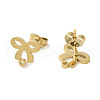 Ion Plating(IP) 304 Stainless Steel Stud Earring Findings STAS-I206-03G-2