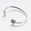 Tarnish Resistant 304 Stainless Steel Cuff Bangles BJEW-N0028-02P-2