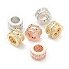 Brass Clear Cubic Zirconia Beads ZIRC-B010-37-1