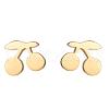 Cute Mini Cherry Apple Earrings Stainless Steel Fruit Jewelry Sweet Accessories ST3603585-1