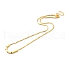 Rack Plating Brass Cube Beads Pendant Necklace with Round Snake Chains for Women NJEW-B082-04-2