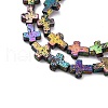 Electroplated Natural Lava Rock Beads Strands G-A256-A01-01C-2