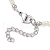 Acrylic Bone & Glass Beaded Necklaces for Women NJEW-JN05156-6