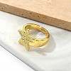 Brass Cuff Rings for Women RJEW-U041-20G-3