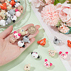 Olycraft 54Pcs 9 Colors Wood Animal European Style Beeds WOOD-OC0003-75-3