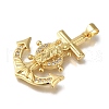 Rack Plating Brass Micro Pave Clear Cubic Zirconia Pendants KK-G500-22G-2