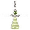 Angel Glass Seed Beads Pendants Decrotions HJEW-MZ00116-3