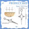 SUNNYCLUE 150Pcs Tibetan Style Alloy Pendants FIND-SC0011-54-2