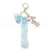 Alloy Enamel Pendants & Milk Tea Resin with Acrylic Cup Pendants Keychains KEYC-JKC01233-02-2