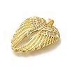 Rack Plating Brass with Cubic Zirconia Pendants KK-Z086-14G-01-2