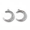 Brass Micro Pave Clear Cubic Zirconia Charms KK-E068-VF273-2