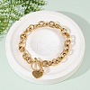 Golden 304 Stainless Steel Charm Bracelets NJEW-K284-01G-N-1
