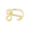 Brass Micro Pave Cubic Zirconia Cuff Rings RJEW-I103-073G-2