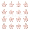 Light Gold Plated Alloy Enamel Pendants X-ENAM-R136-17C-1