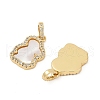 Brass Micro Pave Cubic Zirconia Pendants KK-U058-20G-2