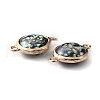 Resin Imitation Opal Connector Charms RESI-WH0021-55G-2