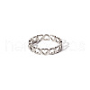 Stainless Steel Hollow Heart Couple Rings Non-fading Jewelry Women EW6903-1-1