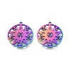 Ion Plating(IP) 201 Stainless Steel Pendant STAS-B027-12MC-1