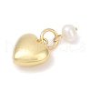 Natural Cultured Freshwater Pearl & Brass Pendants KK-U062-10G-2