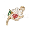 Alloy Enamel Pendants PALLOY-V003-01G-05-2