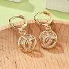Brass Micro Pave Clear Cubic Zirconia Hoop Earrings for Women EJEW-G428-24G-03-1