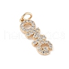 Brass Micro Pave Cubic Zirconia Pendants KK-Z107-15G-01-2