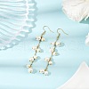 Glass Pearl Dangle Earrings EJEW-JE06463-01-1