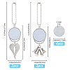 SUPERFINDINGS 4 Sets 2 Styles DIY Pendant Decotation Making Kits DIY-FH0007-41-2