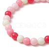 Opaque Acrylic Round Beaded Stretch Bracelets for Kid BJEW-JB11651-4