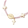 Adjustable Nylon Cord Braided Beads Bracelets BJEW-MZ00168-05-4