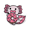Axolotl with Donut Alloy Enamel Brooches JEWB-C029-08C-EB-1