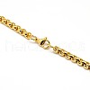 304 Stainless Steel Venetian Chain Necklace Making STAS-A028-N031G-3