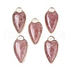 Natural Strawberry Quartz Pendants G-G193-02G-03-1