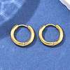 Ion Plating(IP) 304 Stainless Steel Huggie Hoop Earrings EJEW-F111B-16mm-G-5