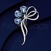 Bowknot Alloy Rhinestone Brooch for Backpack Clothes PW-WGA8CB2-01-2