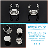 Unicraftale DIY Blank Dome Open Ring Making Kit DIY-UN0005-17-5