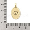 Brass Micro Pave Cubic Zirconia and Enamel Pendants KK-P300-26G-3