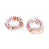 Inner Dried Flower Transparent Resin Ring Pendants RESI-A043-07B-2