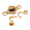 Brass Micro Pave Clear Cubic Zirconia Fold Over Clasps KK-U059-41G-01-2