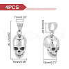 Unicraftale 4Pcs 316 Surgical Stainless Steel Pendants STAS-UN0047-81-3