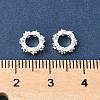 Brass Micro Pave Cubic Zirconia European Beads KK-A254-20S-2