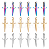 Unicraftale 18Pcs 3 Colors 304 Stainless Steel Pendants STAS-UN0042-22-1