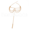 Alloy & Faceted Plastic Beads MultiLayer Tassel Toe Ring Anklets for Women FS-WG23F33-02-4
