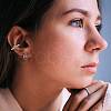 Anti-Tarnish 925 Sterling Silver Cuff Earrings JE1062B-7