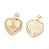 Brass Micro Pave Cubic Zirconia Pendants KK-I657-35G-2