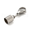 Tarnish Resistant 304 Stainless Steel Cord Ends STAS-K273-07B-P-2