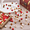 Gorgecraft 180Pcs 3 Colors Dyed Wood European Beads WOOD-GF0002-08-4