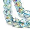 Electroplate Glass Beads Strands GLAA-A014-02J-3