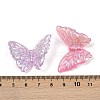UV Plating & Luminous Transparent Acrylic Beads MACR-L007-20-3