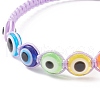 5Pcs 5 Color Resin Evil Eye Braided Bead Bracelets Set BJEW-JB08809-8